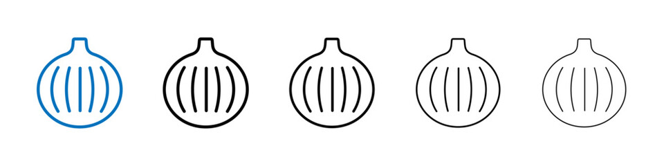Poster - Onion icon Outline vector logo for web ui