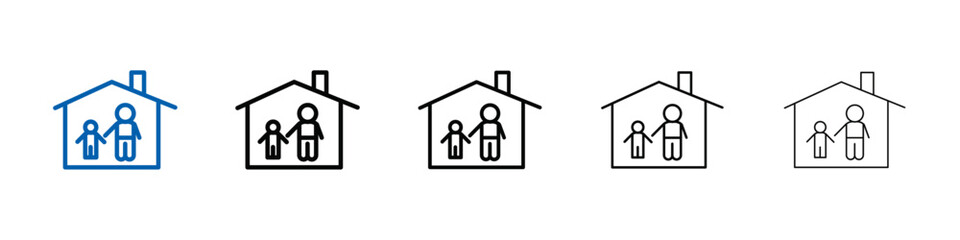 Poster - Orphanage house icon Outline vector logo for web ui