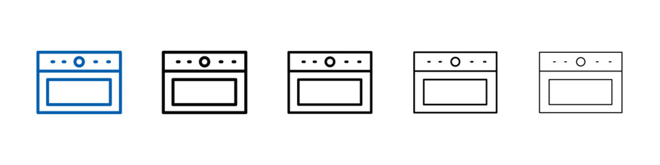 Poster - Oven icon Outline vector logo for web ui