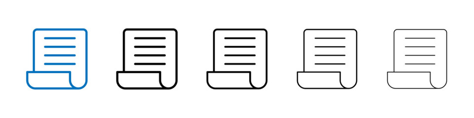 Poster - Paper receipt icon Outline vector logo for web ui