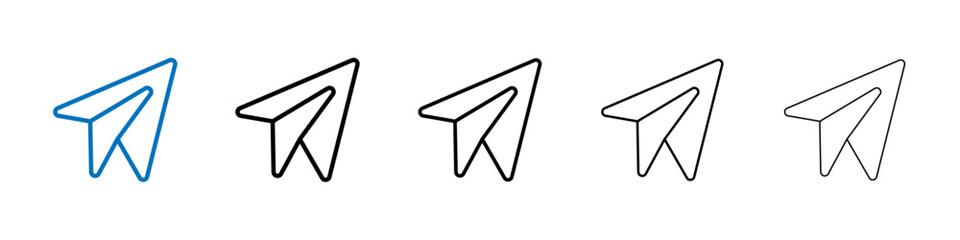 Poster - Paper plane Outline vector logo for web ui