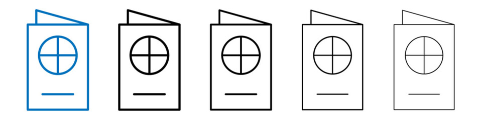Poster - Passport icon Outline vector logo for web ui