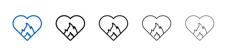 Poster - Passion icon Outline vector logo for web ui
