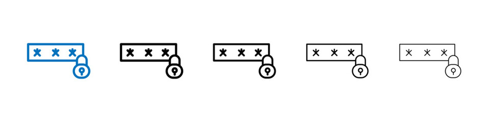 Poster - Password security icon Outline vector logo for web ui