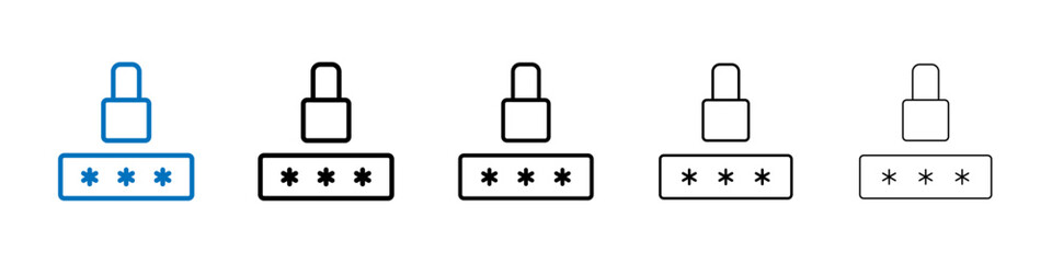 Aufkleber - Password icon Outline vector logo for web ui