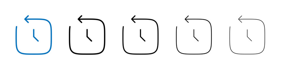 Poster - Past time icon Outline vector logo for web ui