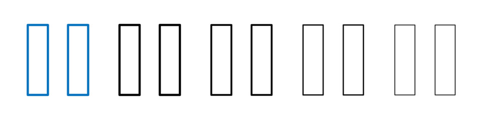 Poster - Pause icon Outline vector logo for web ui