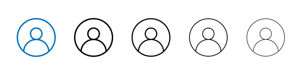 Poster - People icon Outline vector logo for web ui