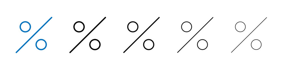 Poster - Percent icon Outline vector logo for web ui