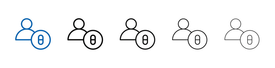 Poster - Pharmacist icon Outline vector logo for web ui