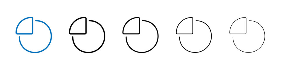 Poster - Pie Chart Icon Outline vector logo for web ui