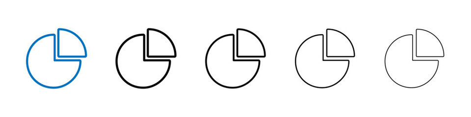 Poster - Pie chart icon Outline vector logo for web ui
