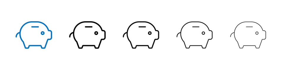 Poster - Piggy bank icon Outline vector logo for web ui