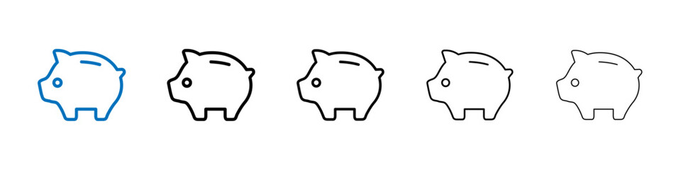 Poster - Piggy bank icon Outline vector logo for web ui