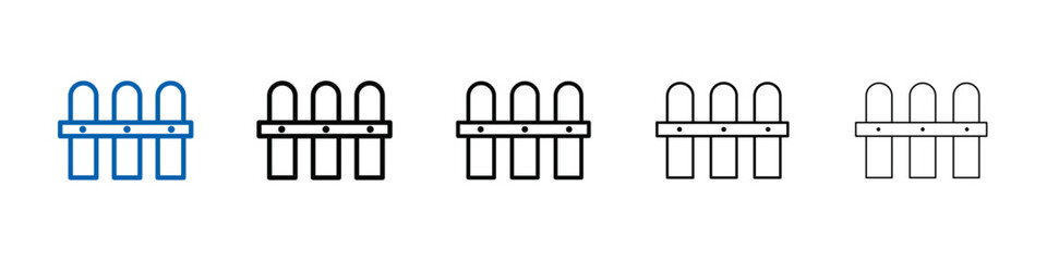 Poster - Plank fence icon Outline vector logo for web ui