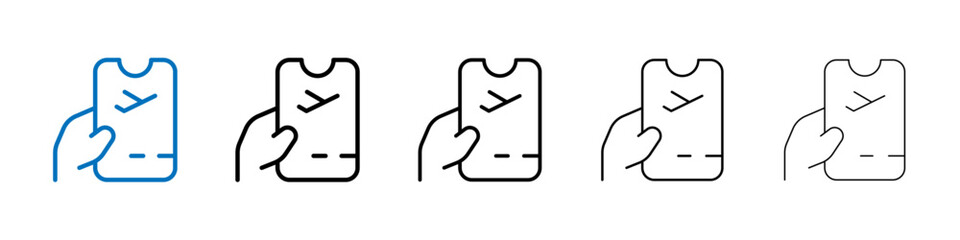 Poster - Plane Ticket icon Outline vector logo for web ui