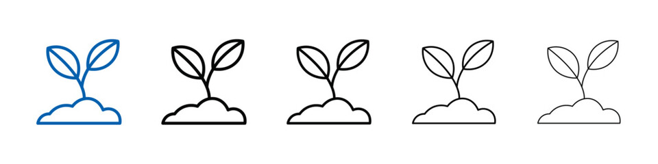 Poster - plant icon Outline vector logo for web ui