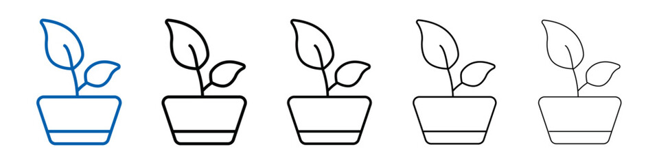 Poster - plant icon Outline vector logo for web ui