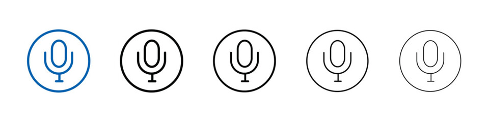 Poster - Podcast Icon Outline vector logo for web ui