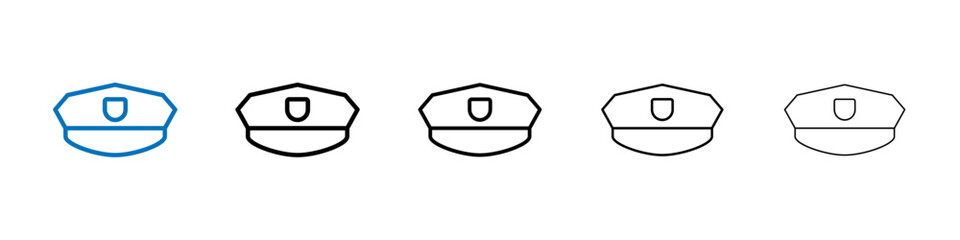 Poster - Police cap icon Outline vector logo for web ui