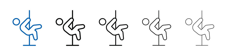 Poster - Pole dance icon Outline vector logo for web ui
