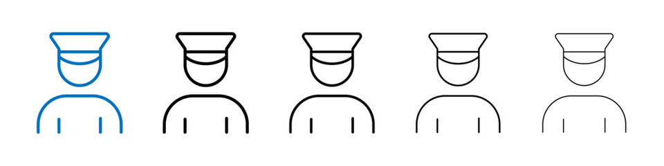 Poster - Police icon Outline vector logo for web ui