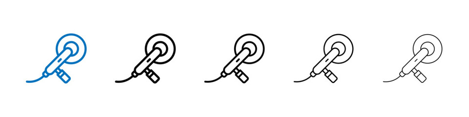 Poster - Polisher icon Outline vector logo for web ui