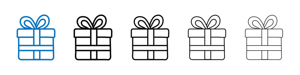 Wall Mural - Present gift box icon Outline vector logo for web ui