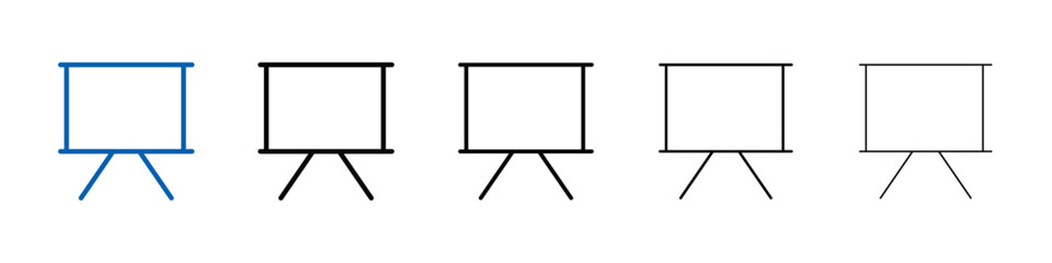 Poster - presentation board icon Outline vector logo for web ui