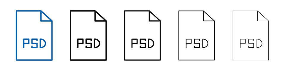 Aufkleber - PSD File Format Icon Outline vector logo for web ui