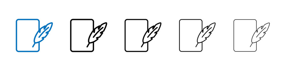 Poster - Quill icon Outline vector logo for web ui