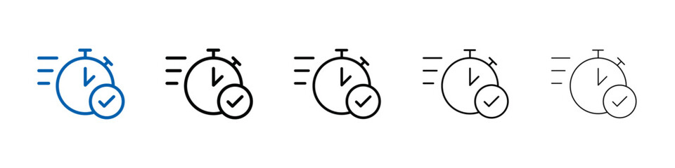 Poster - Quick approval icon Outline vector logo for web ui