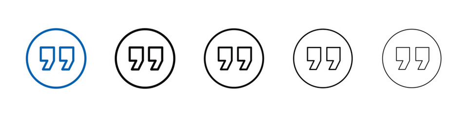 Poster - Quote icon Outline vector logo for web ui