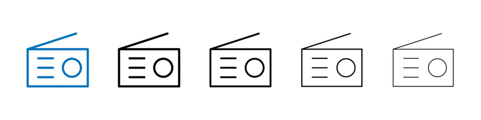 Poster - Radio icon Outline vector logo for web ui