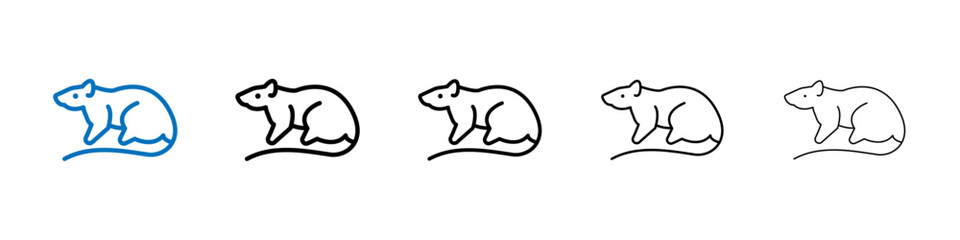 Poster - Rat icon Outline vector logo for web ui