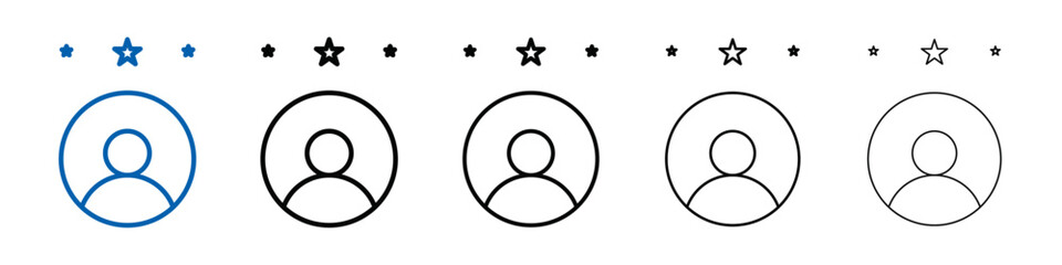 Poster - Rating employee icon Outline vector logo for web ui