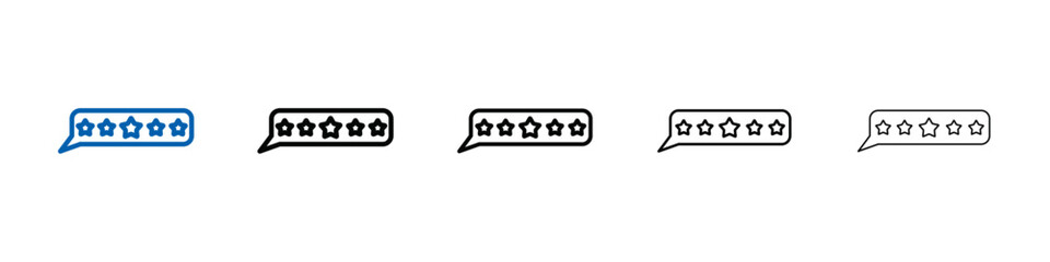 Poster - Rating star icon Outline vector logo for web ui