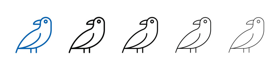 Poster - raven icon Outline vector logo for web ui