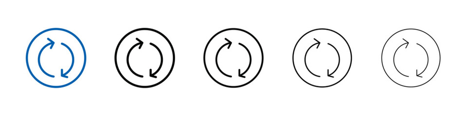 Poster - Refresh icon Outline vector logo for web ui
