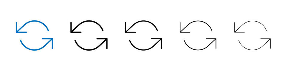 Poster - Refresh icon Outline vector logo for web ui