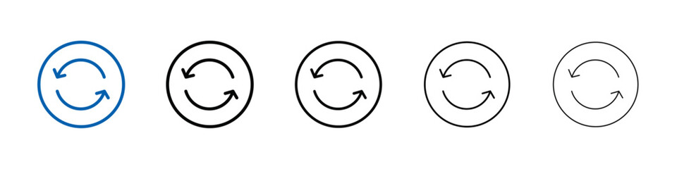 Poster - Refresh icon Outline vector logo for web ui