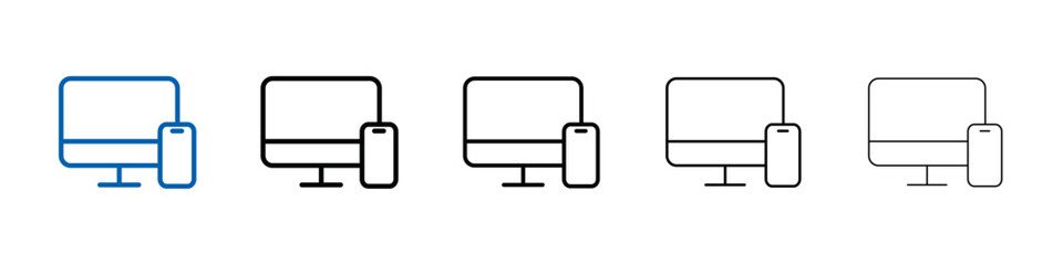 Poster - Responsive Design icon Outline vector logo for web ui