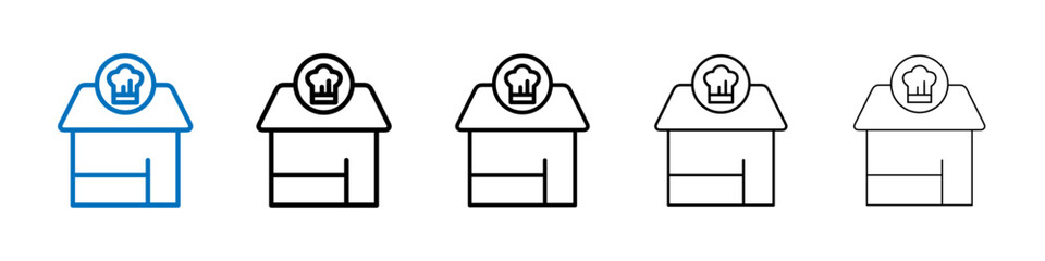 Poster - Restaurant icon Outline vector logo for web ui