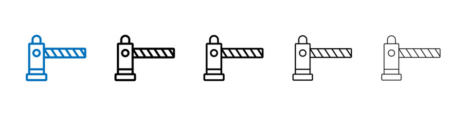 Poster - Roadblock icon Outline vector logo for web ui