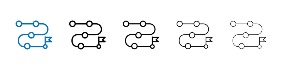 Poster - Roadmap icon Outline vector logo for web ui