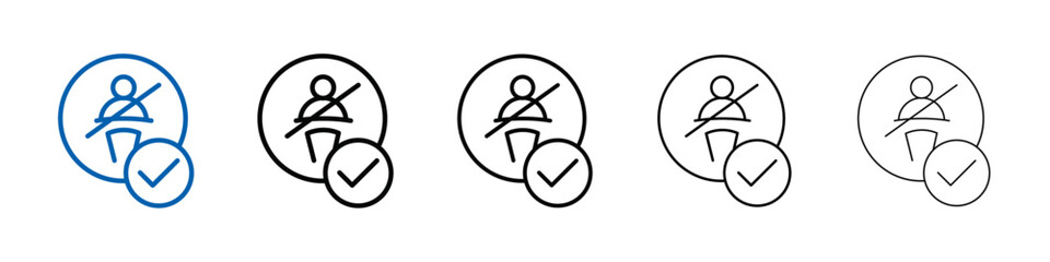 Poster - Safety belt icon Outline vector logo for web ui