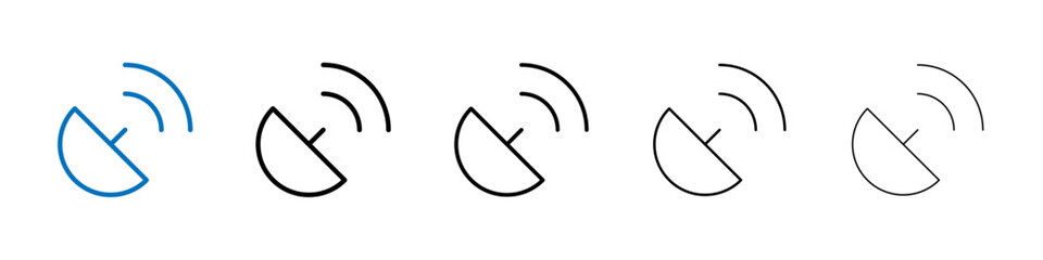 Poster - Satellite icon Outline vector logo for web ui