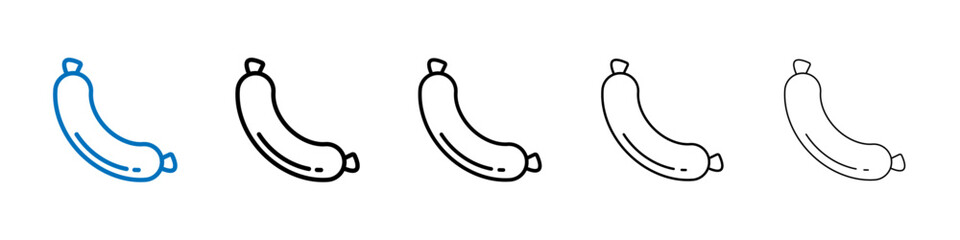 Poster - Sausage icon Outline vector logo for web ui
