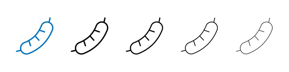 Poster - Sausage icon Outline vector logo for web ui