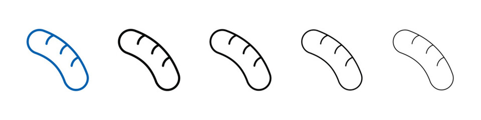 Poster - Sausage salami icon Outline vector logo for web ui